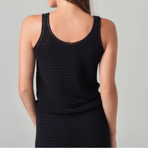 Vince Crochet Tank Top Womens Small in Black - Picture 8 of 12
